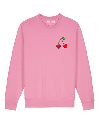 Sweatshirt Vintage Brodé "Cerises"