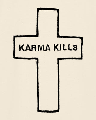 T-shirt Oversize Brodé "Karma Kills"