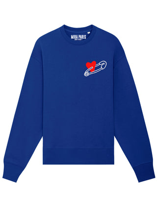 Sweatshirt Oversize Brodé "Coeur Pins"