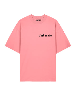 T-shirt Oversize Brodé "C'est La Vie"