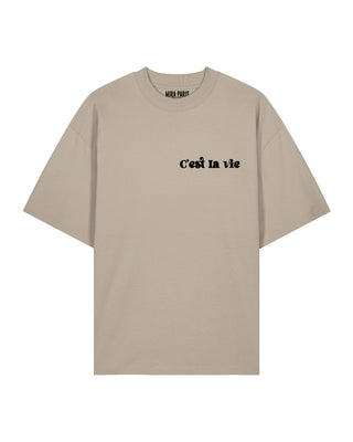 T-shirt Oversize Brodé "C'est La Vie"