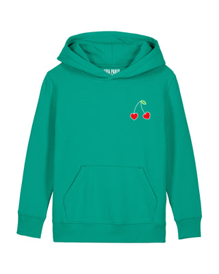 Hoodie Kids Brodé "Cerises"