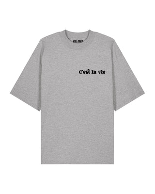 T-shirt Oversize Brodé "C'est La Vie"