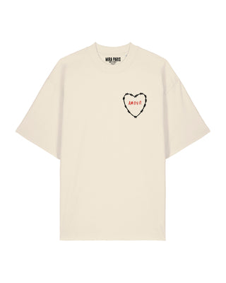 T-shirt Oversize Brodé "Amour"