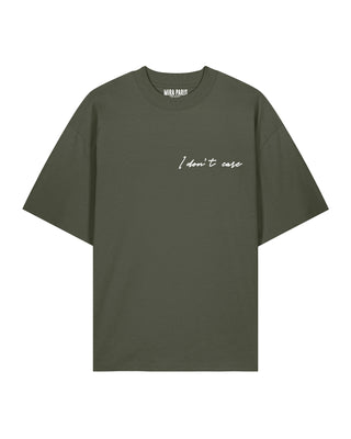 T-shirt Oversize Brodé “I Don't Care"