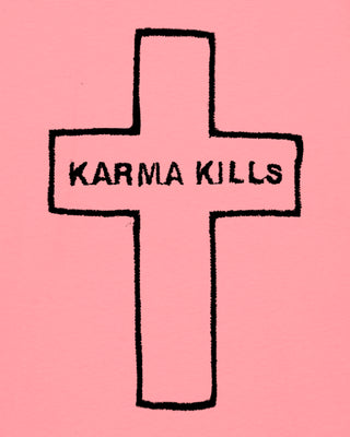 T-shirt Oversize Brodé "Karma Kills"