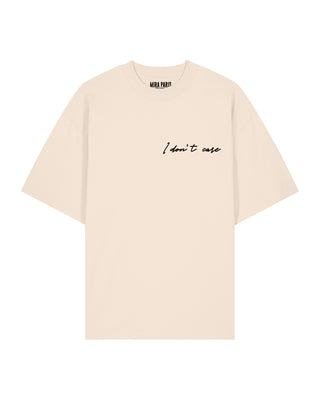 T-shirt Oversize Brodé “I Don't Care"