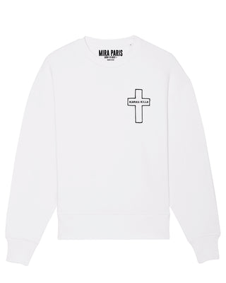 Sweatshirt Oversize Brodé "Karma Kills"