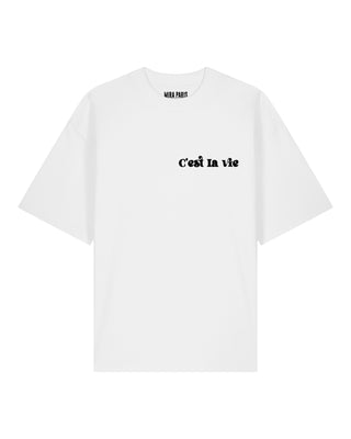 T-shirt Oversize Brodé "C'est La Vie"