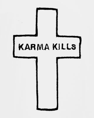 T-shirt Oversize Brodé "Karma Kills"