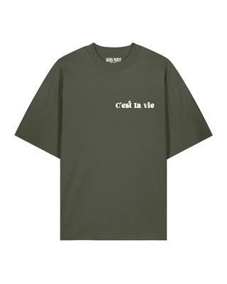 T-shirt Oversize Brodé "C'est La Vie"