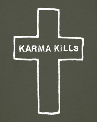 T-shirt Oversize Brodé "Karma Kills"