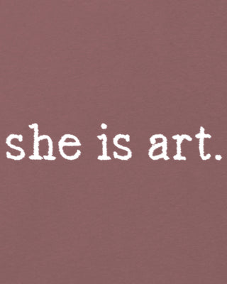 Sweatshirt Oversize Brodé "She Is Art"