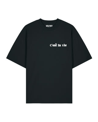 T-shirt Oversize Brodé "C'est La Vie"