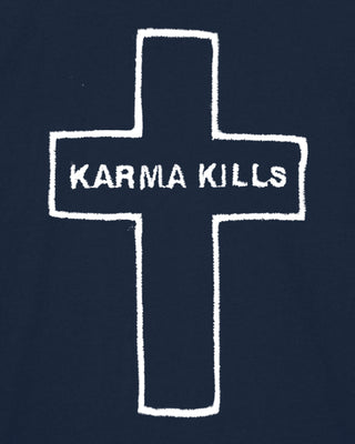 T-shirt Oversize Brodé "Karma Kills"