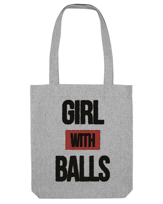 Tote Bag Brodé "Girl With Balls"