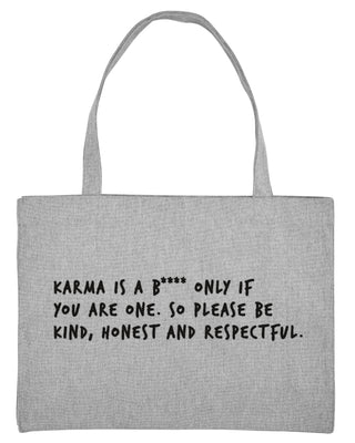 Shopping Bag Brodé "Karma is a B****"