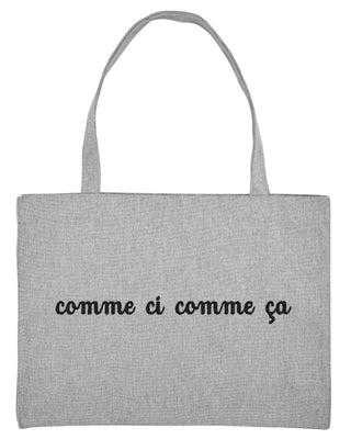 Shopping Bag Brodé "Comme Çi Comme Ça"