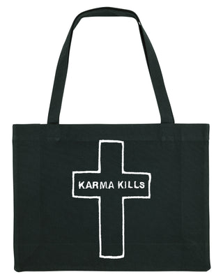 Shopping Bag Brodé "Karma Kills"