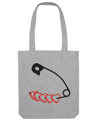 Tote Bag Brodé "Heart Pins"