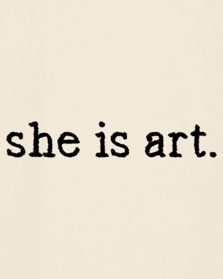 T-shirt Oversize Brodé "She Is Art"