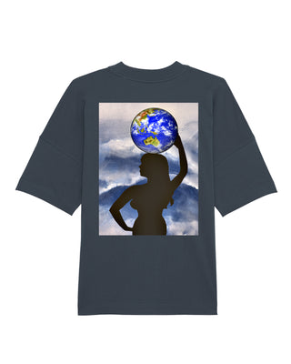 T-shirt Oversize "Who Runs The World"