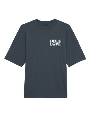 T-shirt Oversize Brodé "Life is Love"