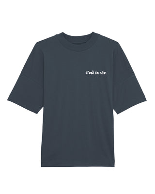 T-shirt Oversize Brodé "C'est La Vie"