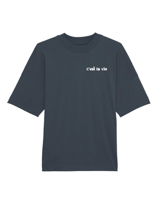 T-shirt Oversize Brodé "C'est La Vie"