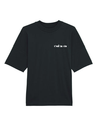 T-shirt Oversize Brodé "C'est La Vie"