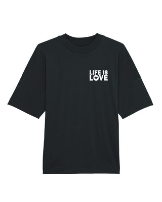 T-shirt Oversize Brodé "Life is Love"