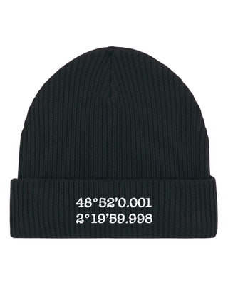 Beanie Fisherman Brodé "Coordinates"