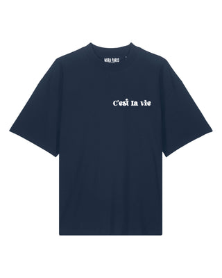 T-shirt Oversize Brodé "C'est La Vie"