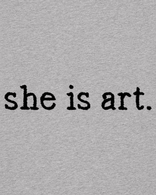 T-shirt Oversize Brodé "She Is Art"