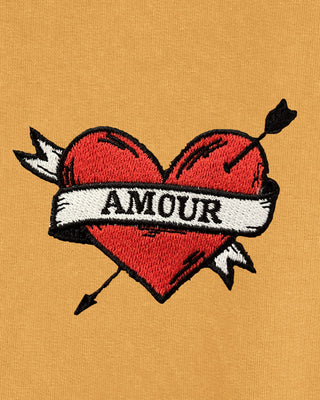 Hoodie Vintage Brodé "Amour"