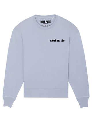 Sweatshirt Oversize Brodé "C'est La Vie"