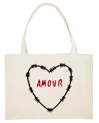 Shopping Bag Brodé "Amour"