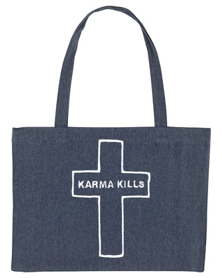 Shopping Bag Brodé "Karma Kills"