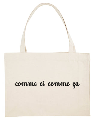 Shopping Bag Brodé "Comme Çi Comme Ça"