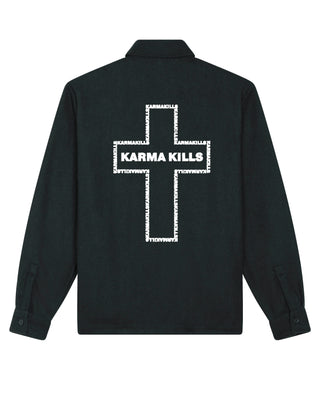 Chemise Oversize Brodée "Karma Kills"