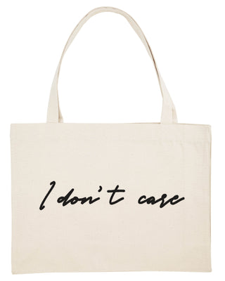 Shopping Bag Brodé "I Don't Care"