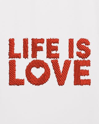 T-shirt Oversize Brodé "Life is Love"