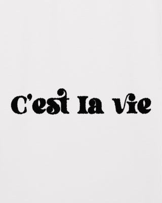 T-shirt Oversize Brodé "C'est La Vie"