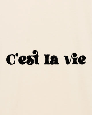 T-shirt Oversize Brodé "C'est La Vie"