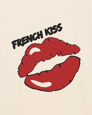 T-shirt Oversize Brodé "French Kiss"