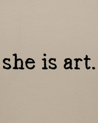 T-shirt Oversize Brodé "She Is Art"