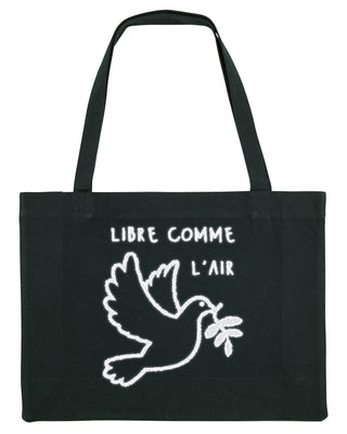 Shopping Bag Brodé "Libre Comme L'Air"