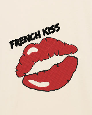 T-shirt Oversize Brodé "French Kiss"