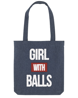 Tote Bag Brodé "Girl With Balls"