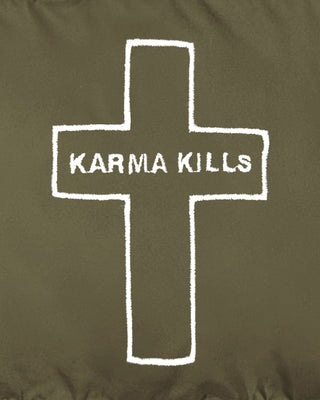 Doudoune Oversize Brodée "Karma Kills"